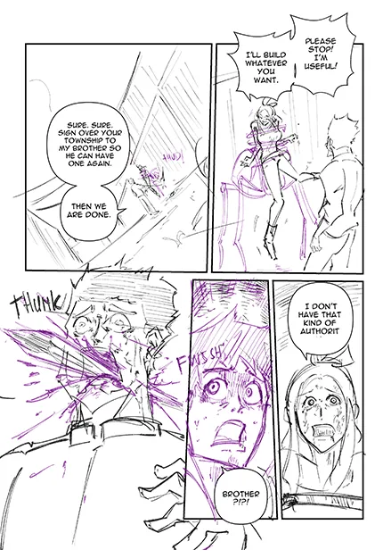 Page 5 storyboard escalating the investigation as Dorothy closes in on the demon lead.
