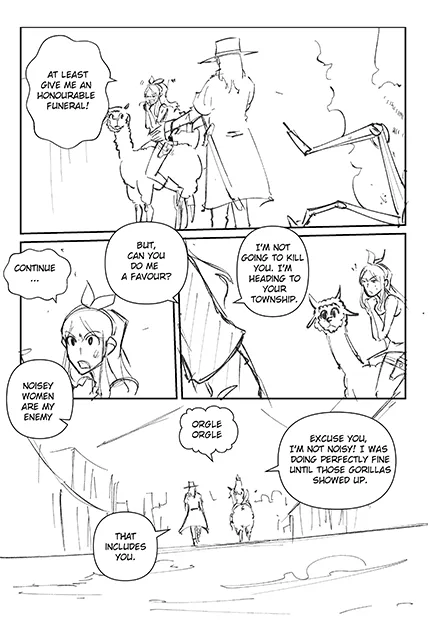 Page 9 storyboard pulling the reader forward through ambiguity into the chapter cliffhanger.