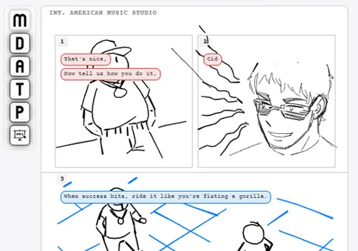 Being Salaryman storyboard preview in Mangaplay Studio